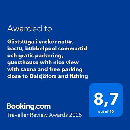 Gaeststuga I Vacker Natur, Bastu, Bubbelpool Sommartid Och Gratis Parkering Naera Ulricehamn Och Lassalyckan, Guesthouse With Nice View With Sauna And Free Parking Close To Dalsjoefors And Fishing Borås Kültér fotó