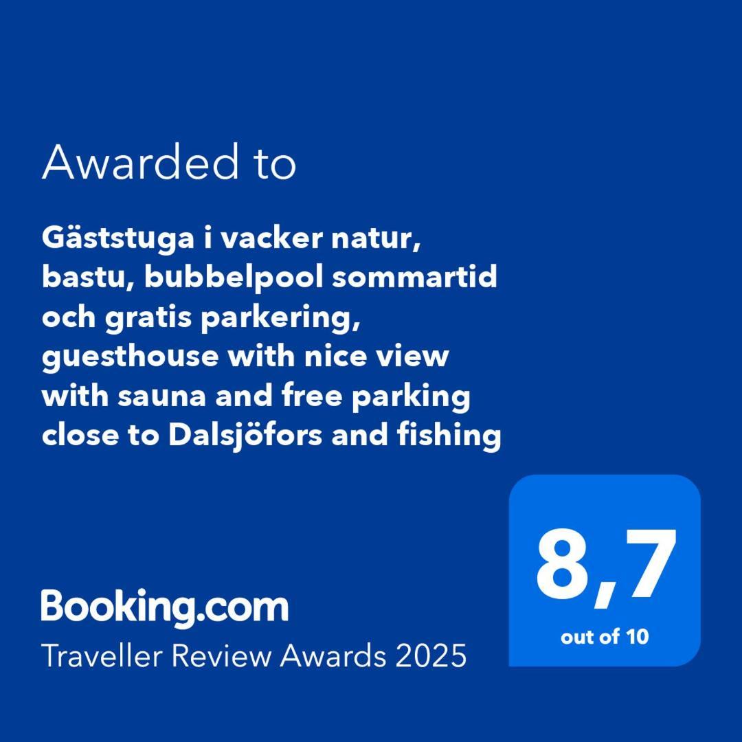 Gaeststuga I Vacker Natur, Bastu, Bubbelpool Sommartid Och Gratis Parkering Naera Ulricehamn Och Lassalyckan, Guesthouse With Nice View With Sauna And Free Parking Close To Dalsjoefors And Fishing Borås Kültér fotó